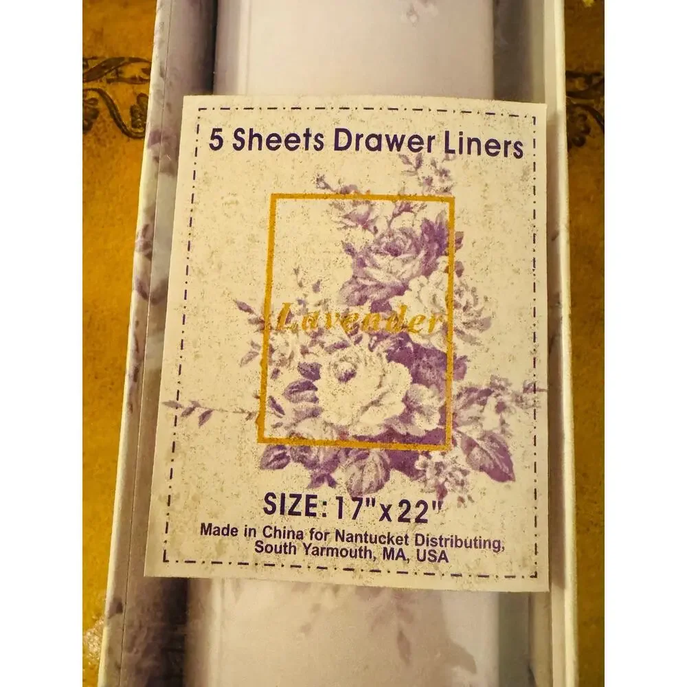 Nantucket Purple Lavender Drawer Liners 5 Sheets South Yarmouth, MA NEW